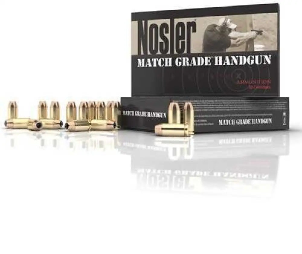 Nosler 9mm Luger 50 Rounds Ammunition – Match Grade Precision Performance - 124 Grain / Hollow Point - Handgun Ammo
