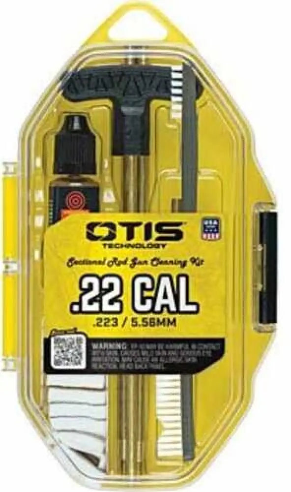 Otis Fgsrs22.22 Cal Cleaning Kit for Rifle & Pistol Cal/.223 Cal/5.56mm Yellow Plastic Box Case