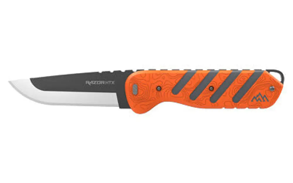 Outdoor Edge Razor Htx 5’’ Fldr Gry/org/bk Buy at Faith and Freedom Outdoors - Folding Knives - Knife