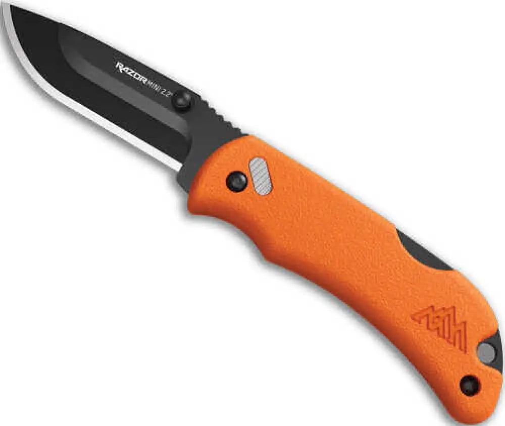Outdoor Edge Razor-mini 2.2’’ Orange Pms W/2 Black Dp Blds - Rmb222c