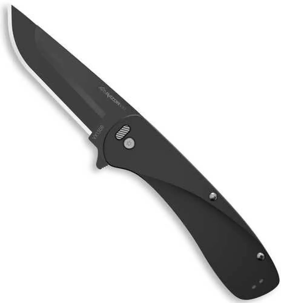 Outdoor Edge Vx130b Razor Vx1 Edc 3’’ Folding Plain Black Oxide 420j2 Ss Blade Anodized Aluminum Handle