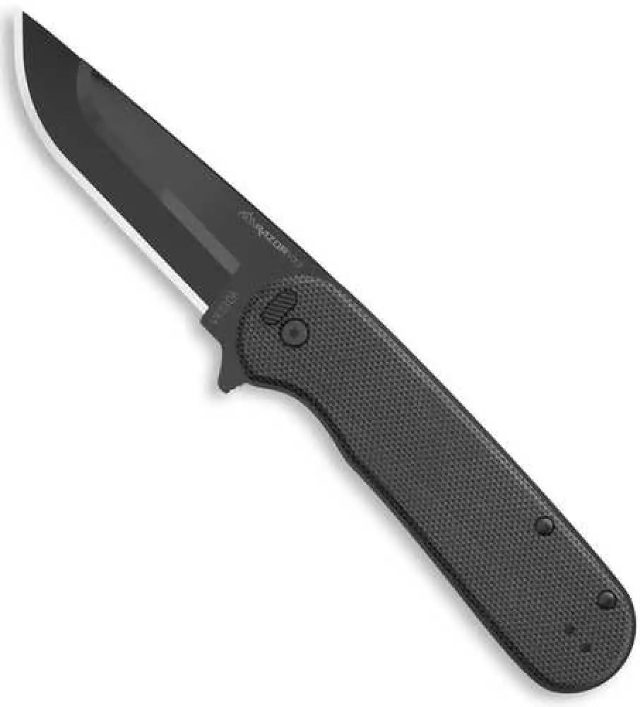 Outdoor Edge Vx330a Razor Vx3 Edc 3’’ Folding Drop Point Plain Black 420j2 Ss Blade Green G10 Handle