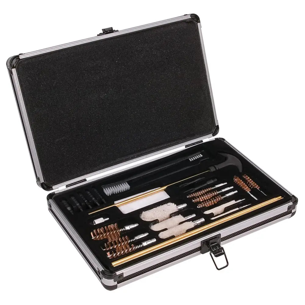 Outers Gun Cleaning Kits 28 Piece Universal Aluminum Care Case Buy at Faith and Freedom Outdoors
