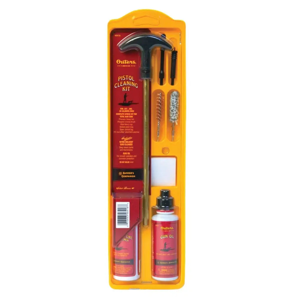 Outers Gun Cleaning Kits Clamshell Universal Pistol Kit - 22 Cal Buy at Faith and Freedom Outdoors