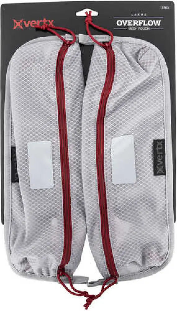 Overflow Mesh Pouch Nylon 15.5’’w x 5.2’’h White/red - Vtx5205agyna