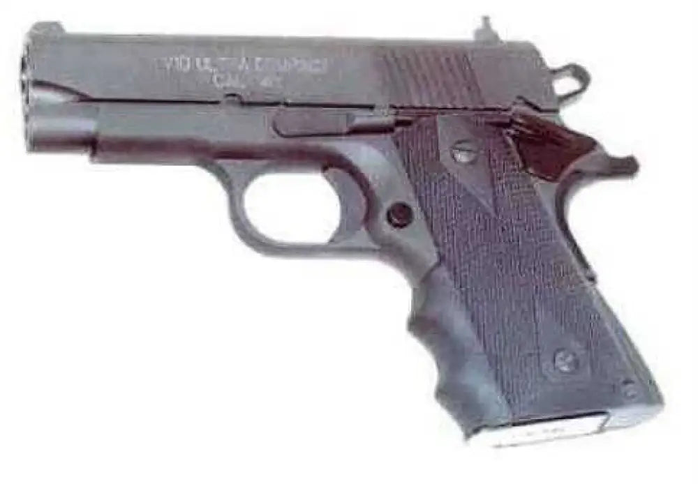 Pearce Grip 1911 Officer Model Compact Pistol with Finger Grooves Black Pmgom