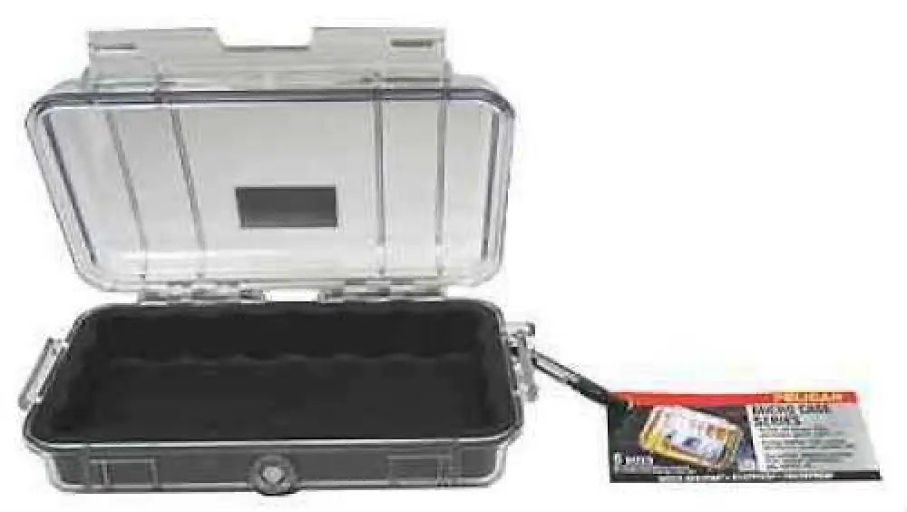 Pelican 1040 Protect Case for Ipod 6.5’’x3.9’’x1.7’’ Black and Clear 1040-025-100
