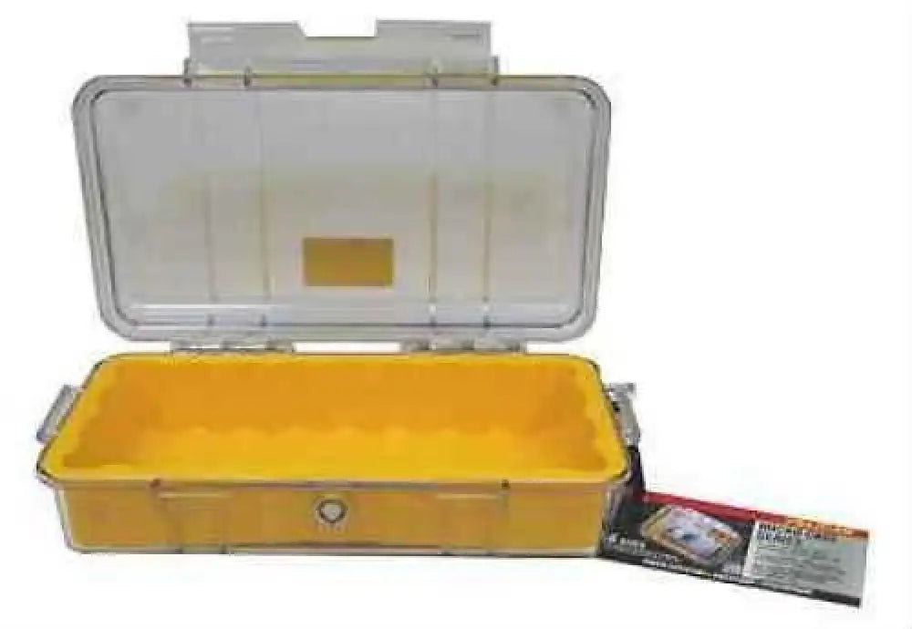 Pelican 1060 Micro Case Yellow/clear Hard Interior 8.25’’x4.25’’x2.25’’ Watertight Crushproof Dustproof 1060-027-100