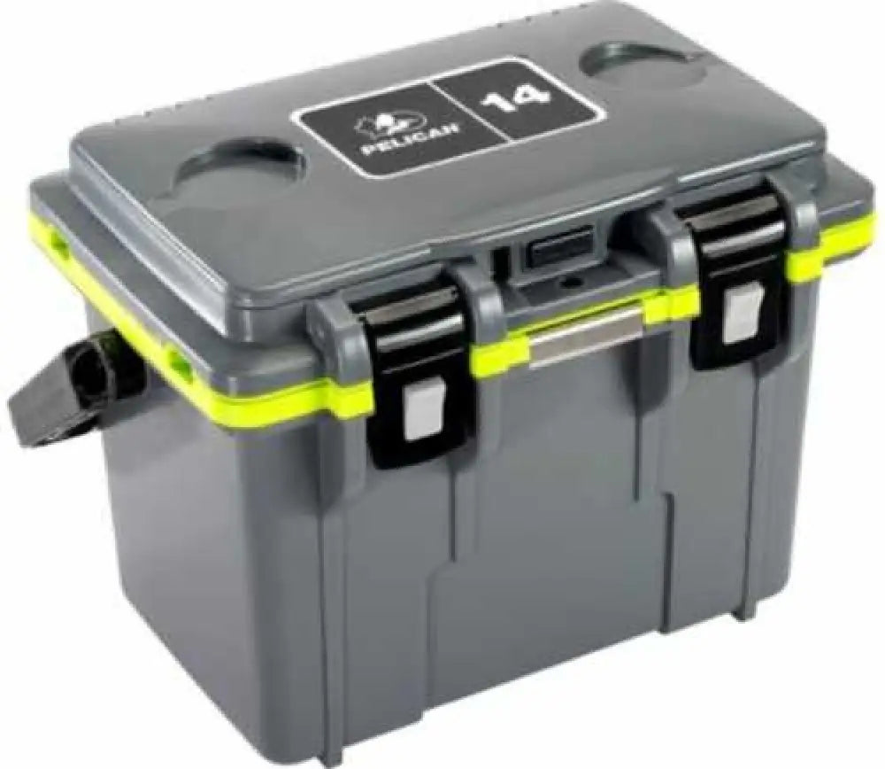Pelican 14q-1-dkgryegrn 14qt Elite Cooler Gry/grn - 14q1dkgryegrn