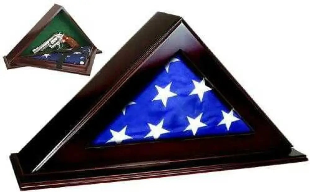 Personal Security Products Patriot Flag Case with Concealment 22’’x4.25’’x11.5’’ Wood - Pfc