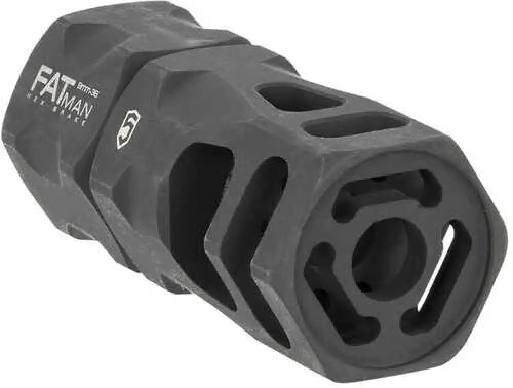 Phase 5 Ar-15 Fatman Hex Brake 9mm Luger/7.62x39/6.8mm Threaded 1/2x36 Matte Black Finish - Fatman-9mm