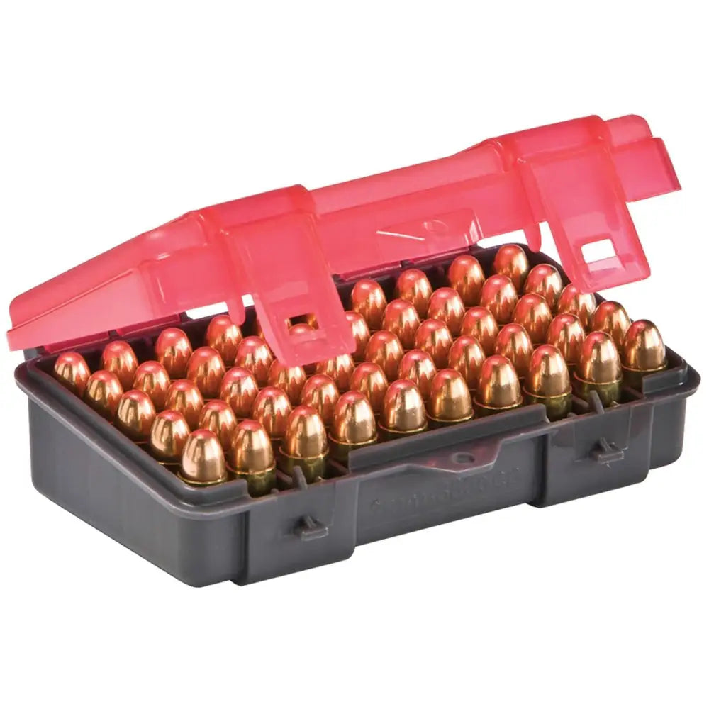 Plano Molding Company Shooting|ammo Boxes Flip Top Handgun Ammo Case 9mm/.380 Buy at Faith and Freedom Outdoors