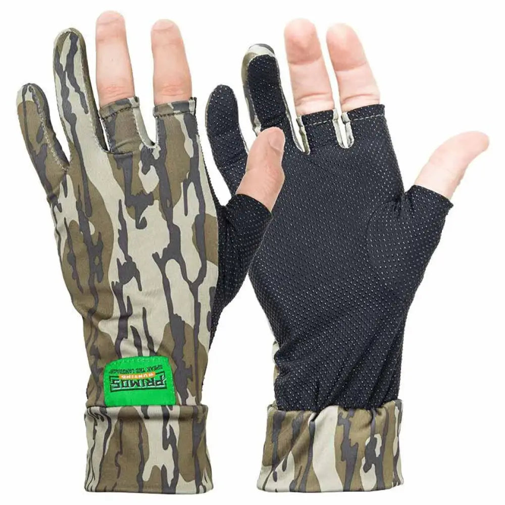 Primos Gloves|gloves Stretch Fingerless Gloves - Mossy Oak Bottomland Camo Osfm Buy at Faith and Freedom Outdoors