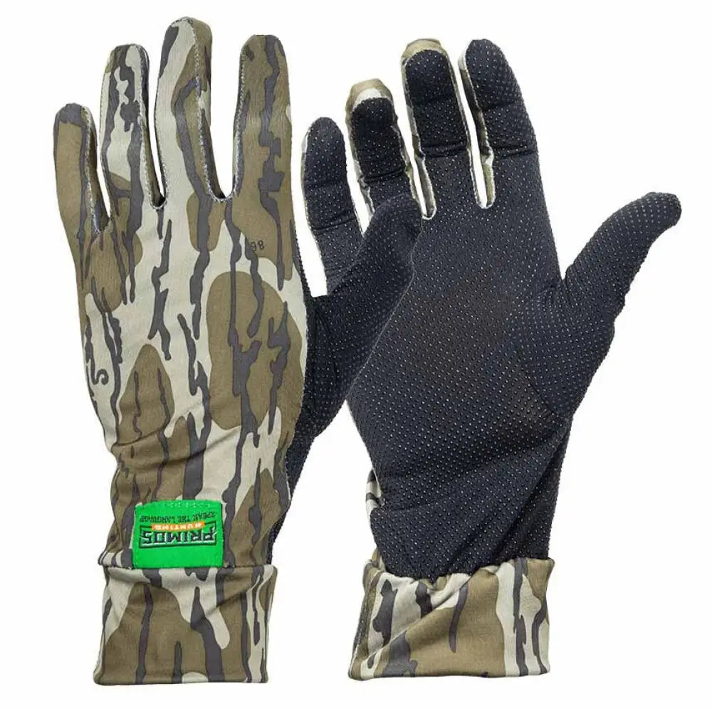 Primos Gloves Stretch Fit Glove - Mossy Oak Bottomland Camo Osfm Buy at Faith and Freedom Outdoors