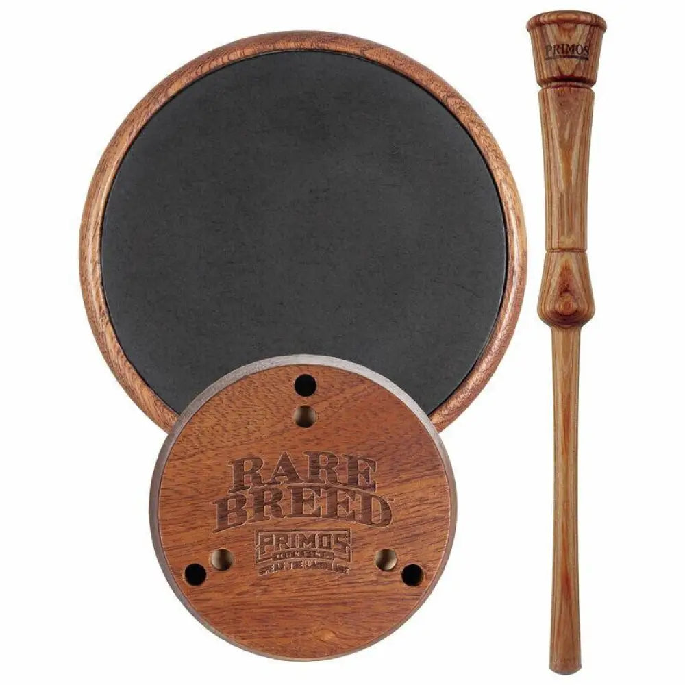 Primos Slate & Glass Calls Rare Breed Turkey Pot Call Aluminum and Wood Buy at Faith Freedom Outdoors