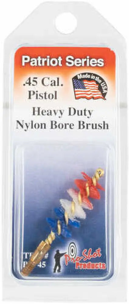 Pro-shot Nylon 45acp Bore Brush Patriot Red White and Blue Psp45