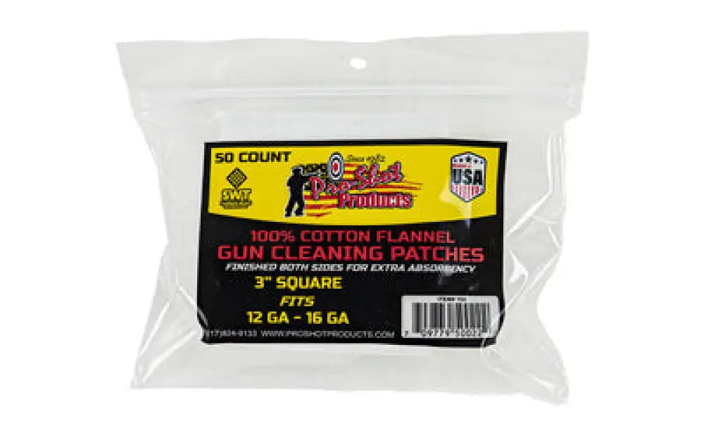 Pro-shot Patch 12-16ga 50ct Buy at Faith and Freedom Outdoors - Cleaning Hardware & Components - Patch