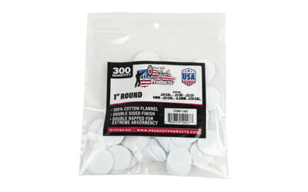 Pro-shot Patch.22-.270cal 1’’ 300ct Buy at Faith and Freedom Outdoors - Cleaning Hardware & Components - Patch