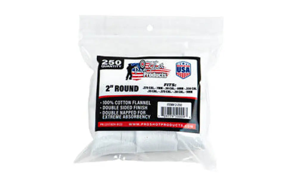Pro-shot Patch 270-38 Cal 2’’ 250pk Buy at Faith and Freedom Outdoors - Cleaning Hardware & Components - Patch