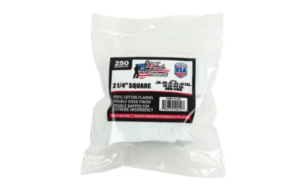 Pro-shot Patch.35-.45cal 2 1/4’’ 250 Buy at Faith and Freedom Outdoors - Cleaning Hardware & Components - Patch