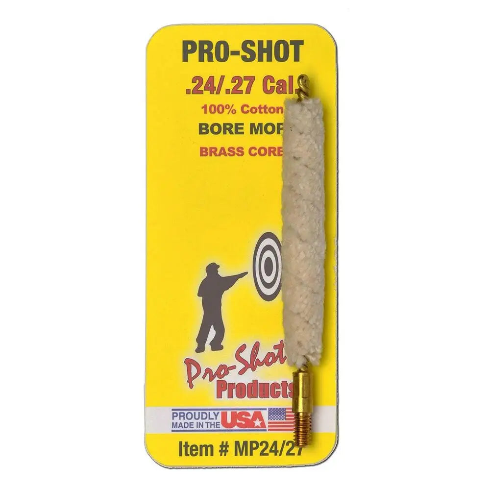 Pro-shot Products Cleaning Brushes Mops and Swabs Bore Mop (8/32 Thread).24-.27 Cal Buy at Faith and Freedom Outdoors