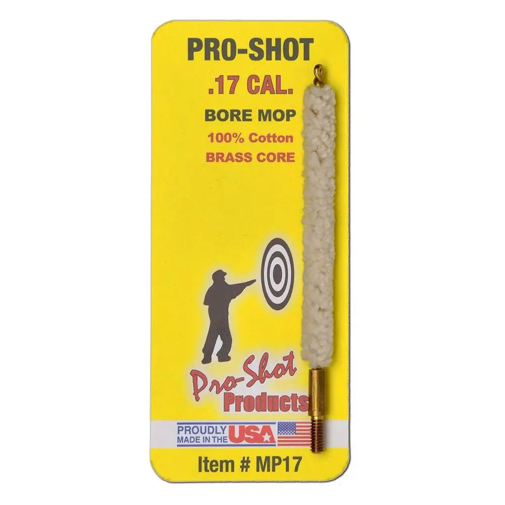Pro-shot Products Cleaning Brushes Mops and Swabs Cotton Bore Mop (5/40 Thread).17 Cal Buy at Faith and Freedom Outdoors