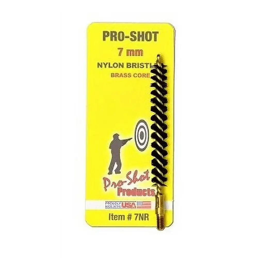 Pro-shot Products Cleaning Brushes Mops and Swabs Nylon Rifle Bore Brush with Brass Core 7mm Buy at Faith and Freedom