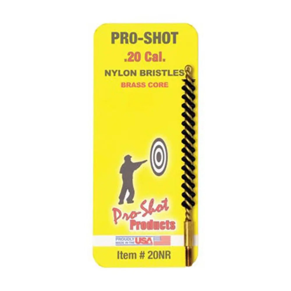 Pro-shot Products Cleaning Brushes Mops and Swabs Nylon Rifle Bore Brush with Brass Core (5/40 Thread).20 Cal Buy