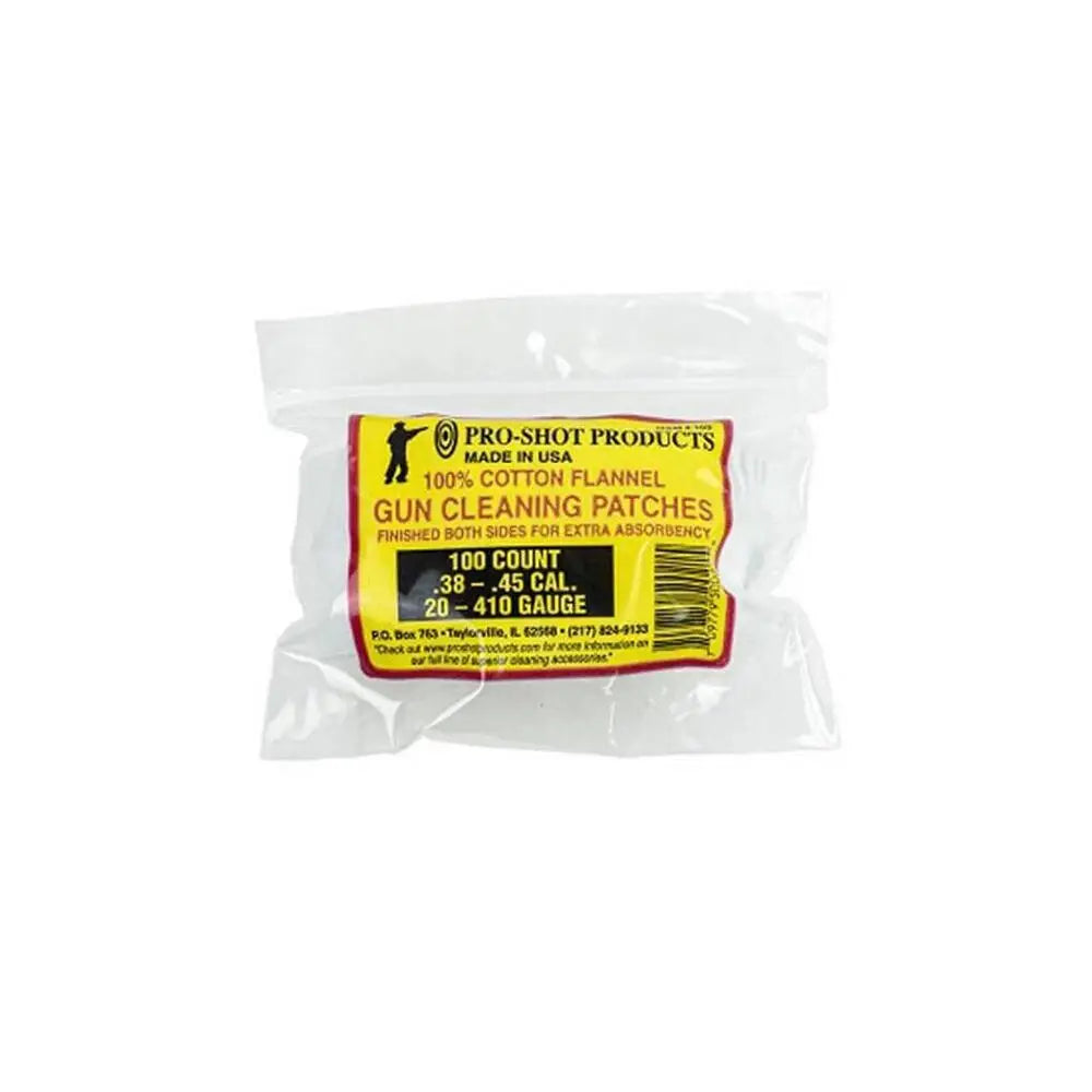 Pro-shot Products Gun Cleaning Jags Patch Holders & Patches 100% Cotton Flannel.38-.45 Cal 100/ct Buy at Faith