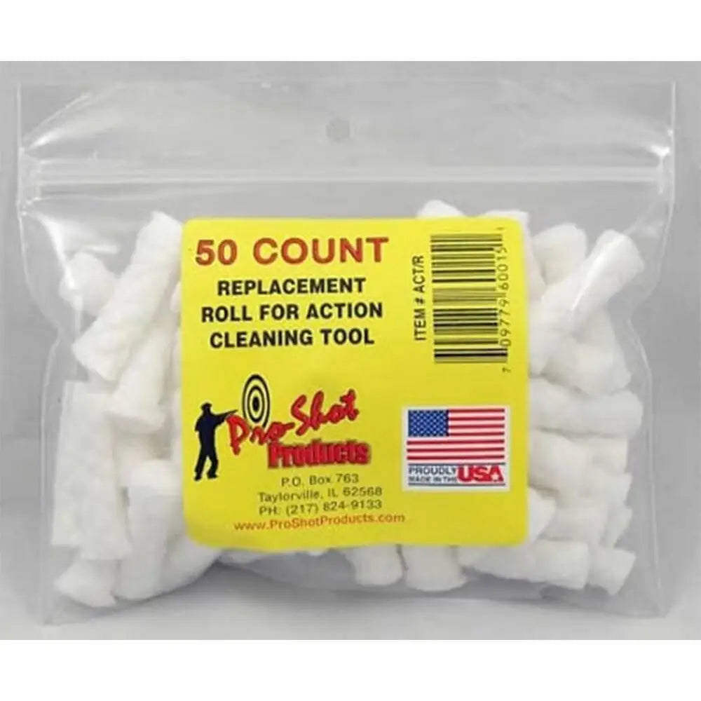 Pro-shot Products Gun Cleaning Jags Patch Holders & Patches Action Tool Refills Cotton Rolls 50/ct Buy at Faith