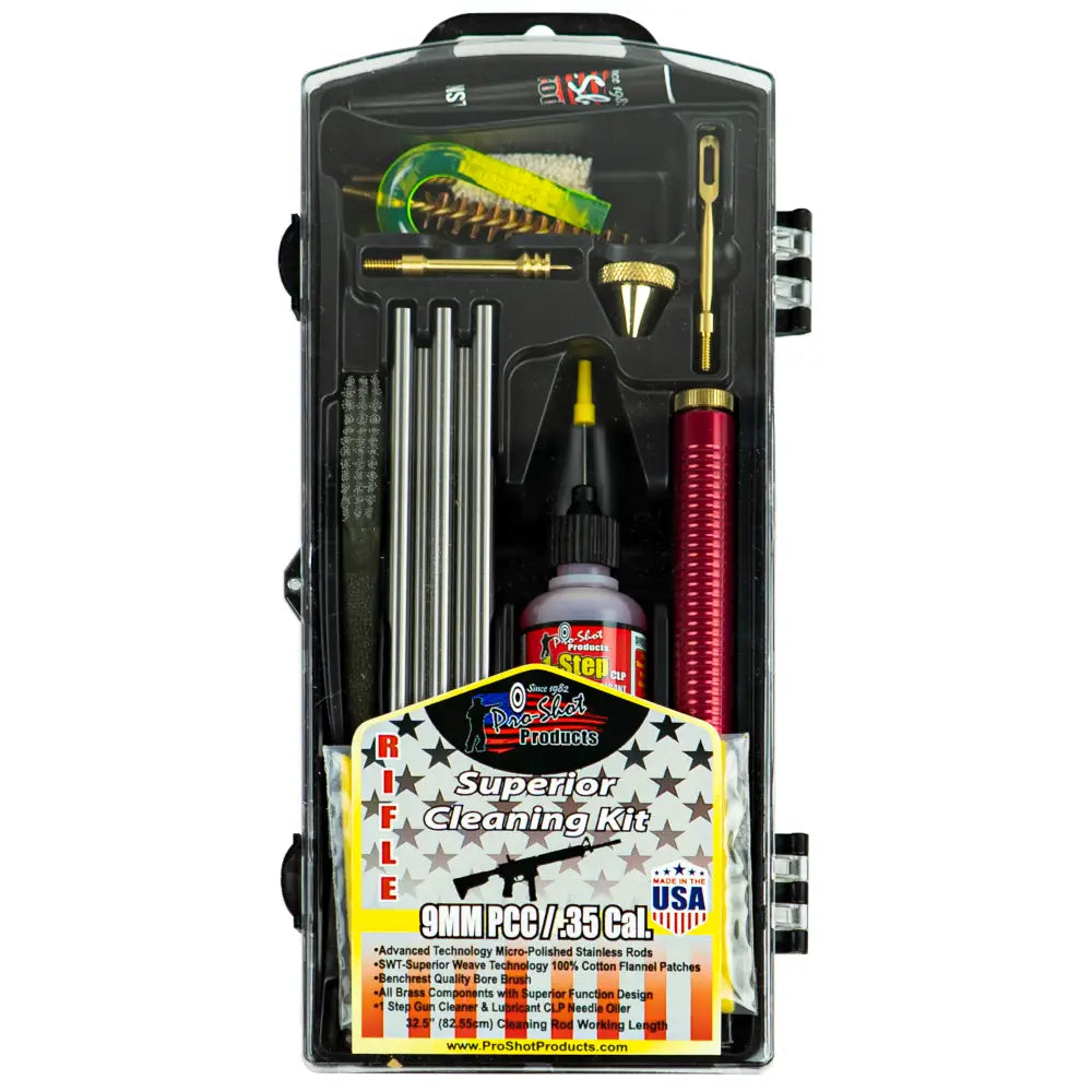 Pro-shot Products Gun Cleaning Kits 9mm Luger Handgun Carbine Caliber (rifle) Classic Kit Buy at Faith and Freedom