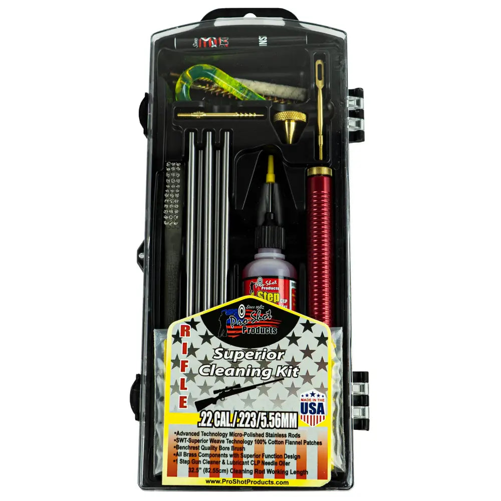 Pro-shot Products Gun Cleaning Kits Classic Box Kit 22 - 223 Cal. / 5.56mm Rifle Buy at Faith and Freedom Outdoors