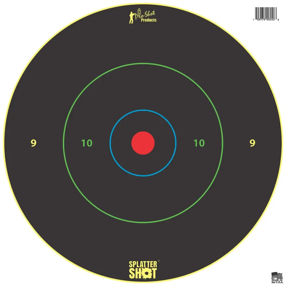 Pro-shot Products Paper Targets 12’’ Bullseye Multi-color Rings on Heavy Tag 5/ct Buy at Faith and Freedom Outdoors