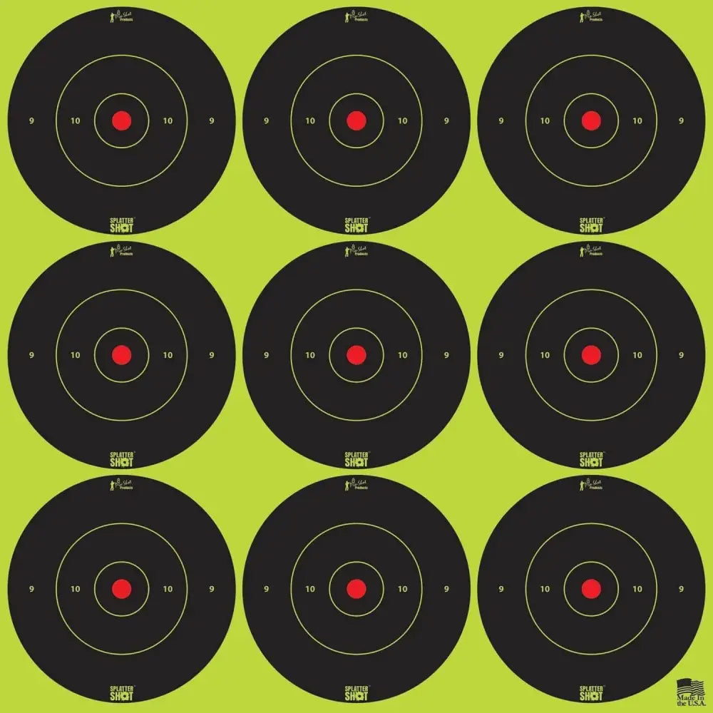 Pro-shot Products Paper Targets 2’’ Splattershot Green Bullseye Peel and Stick 108/ct Buy at Faith and Freedom Outdoors