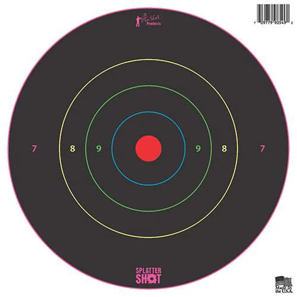 Pro-shot Products Paper Targets 8’’ Bullseye Multi-color Rings on Heavy Tag 6/ct Buy at Faith and Freedom Outdoors