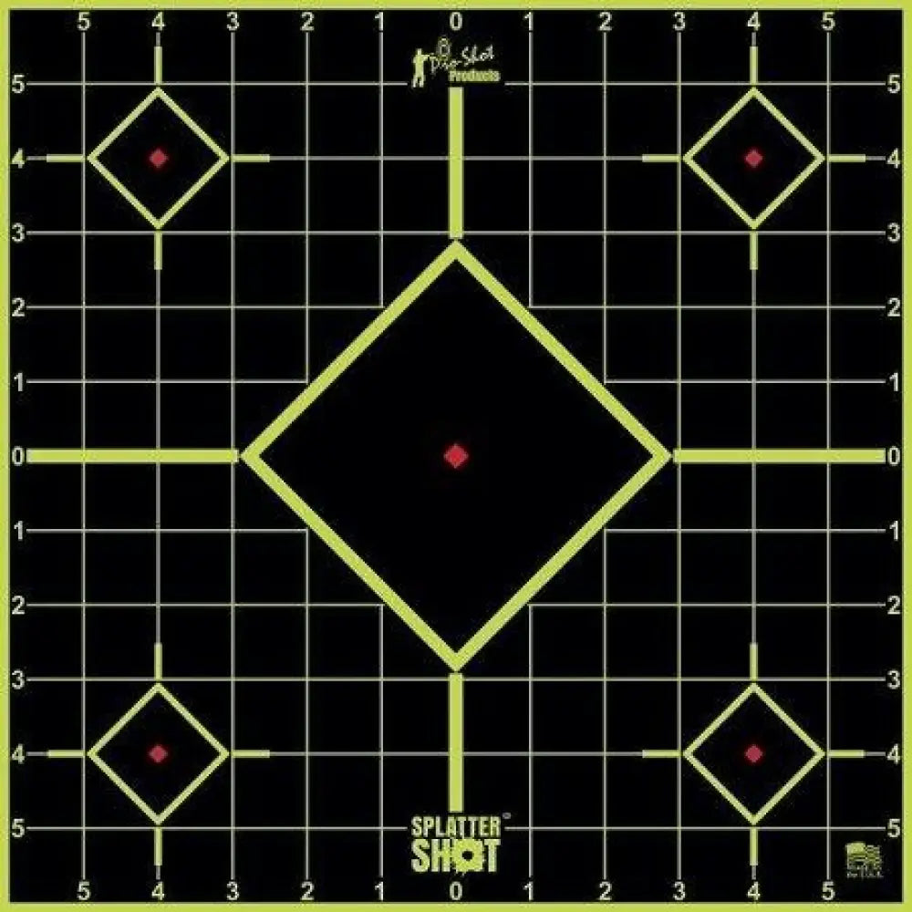 Pro-shot Products Paper Targets Splatter Shot 12’’ Green Sight in Target - Peel-and-stick 5/ct Buy at Faith and Freedom