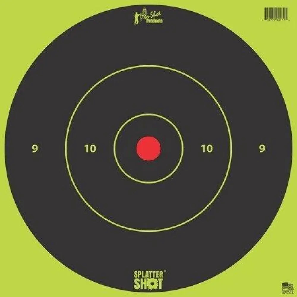Pro-shot Products Paper Targets Splatter Shot 12 in Green Bullseye Tag Target 5/ct Buy at Faith and Freedom Outdoors