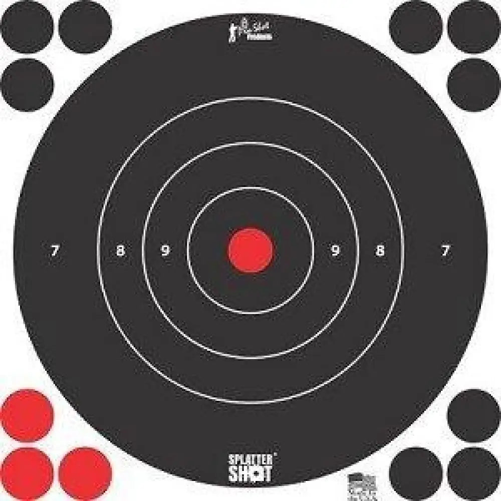 Pro-shot Products Paper Targets Splatter Shot 12’’ White Bull’s-eye Target 5/ct Buy at Faith and Freedom Outdoors