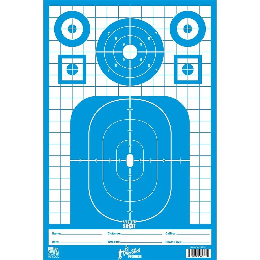 Pro-shot Products Paper Targets Tactical Precision Target Pistol/rifle/shotgun Blue 8/ct Buy at Faith and Freedom