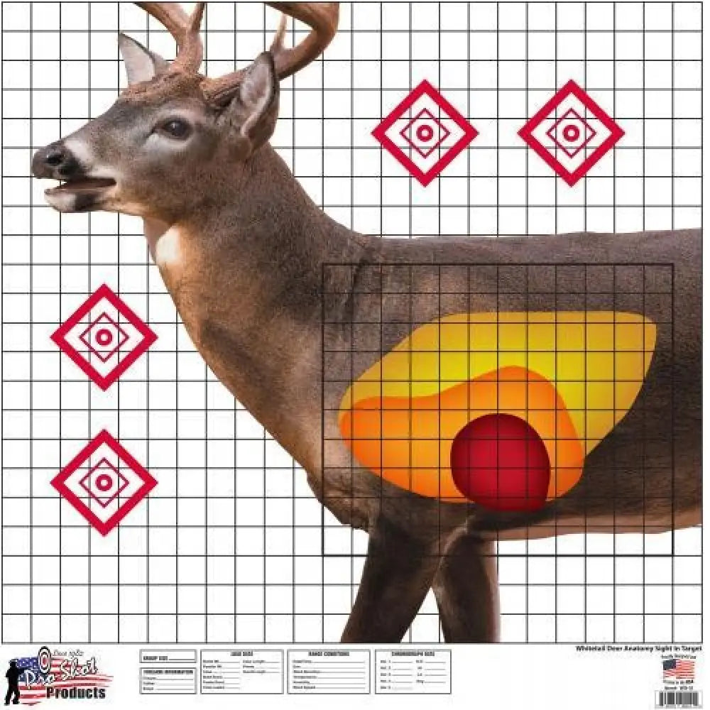 Pro-shot Products Paper Targets Whitetail Deer Sight in Target 25’’ x 5/ct Buy at Faith and Freedom Outdoors