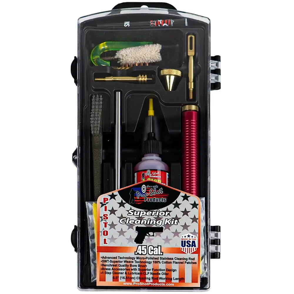 Pro-shot Products Shooting|gun Cleaning Kits Handgun Classic Box Kit.45 Cal Buy at Faith and Freedom Outdoors