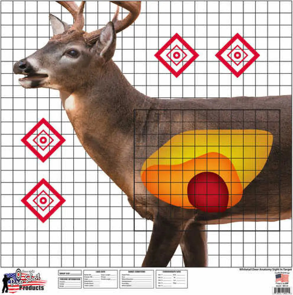 Pro-shot Wdsi5pk American Whitetail Sight-in Target 25’’x 25’’ 5 Pack