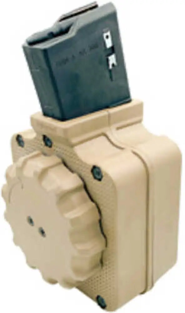 Promag Magazine Drum 308 Winchester/762nato 50 Rounds Fits Sr25 and Dpms Pattern Ar10 Polymer Construction Flat Dark