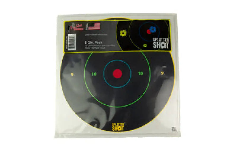 Proshot 12’’ Multi Clr Bullseye 5pk Buy at Faith and Freedom Outdoors - Adhesive Targets