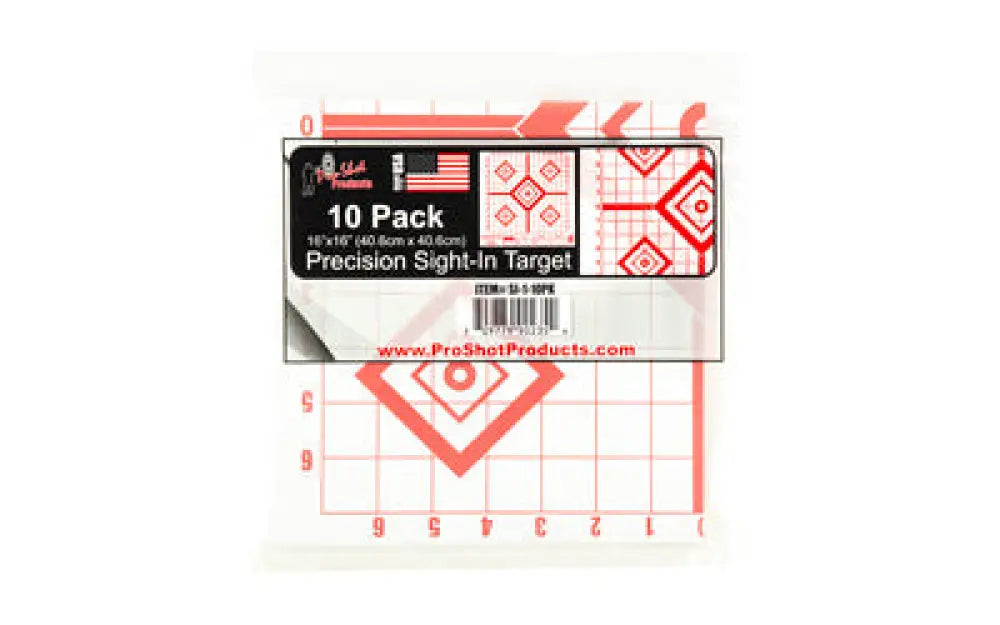 Proshot 16x16 Red Sight in 10pk Buy at Faith and Freedom Outdoors - Paper Targets