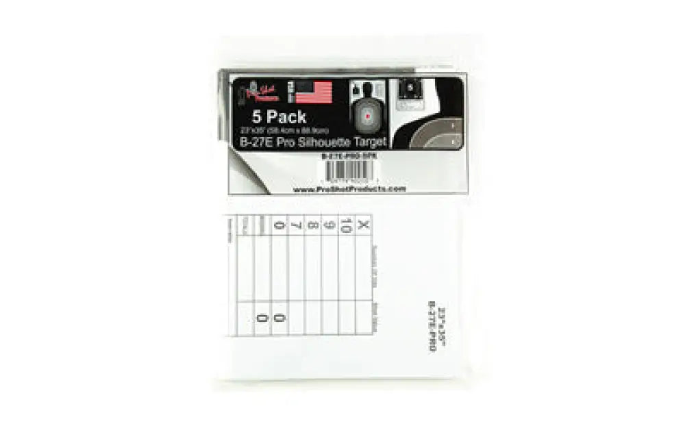 Proshot 23’’x35’’ B27 Silh 5pk Buy at Faith and Freedom Outdoors - Paper Targets