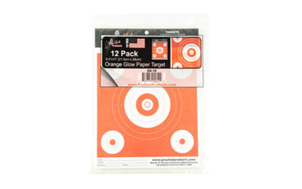 Proshot 6’’ Bullseye Day Glow Orange Buy at Faith and Freedom Outdoors - Paper Targets