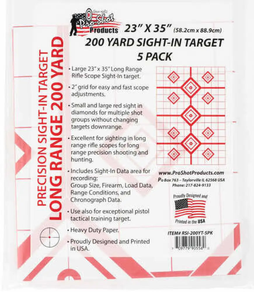 Proshot Rsi-200yt-5pk 23x35 200yd Rfl Sightin - Rsi-200yt-5pk