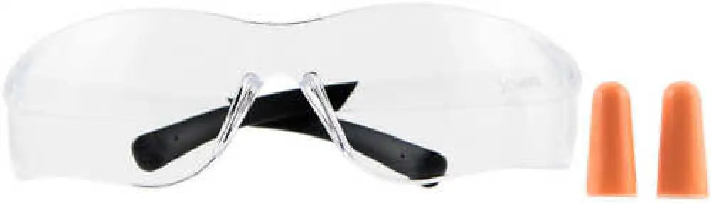 Pyramex Pys2510sdp Zteck with Ear Plugs Plugs/shooting Glasses Clear Lens Frame