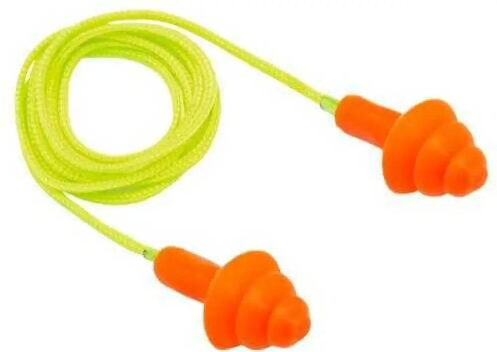 Pyramex Rp3001 Reusable Earplugs Corded 24 Db Orange 50 Pair - Rp3001